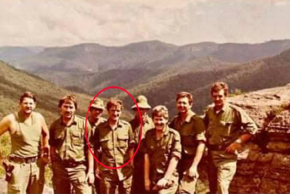 FALLEN: Glenn Sutton (circled) in this photo which was published on the Pineapple Express Veteran Community Facebook page.