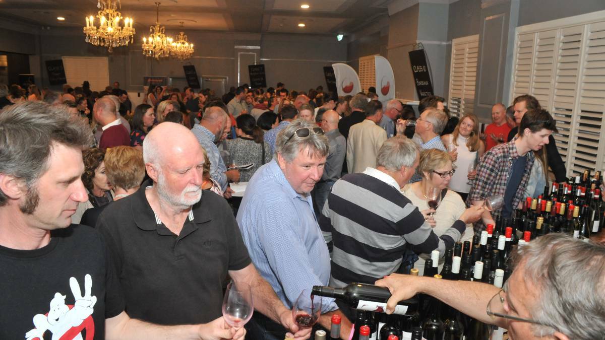 EAGER FANS: The public can taste the region's top show wines at the Tasting and Masterclass event.