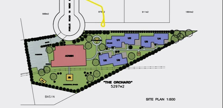 IMPRESSION: A plan of how The Orchard centre would be located in Orange.