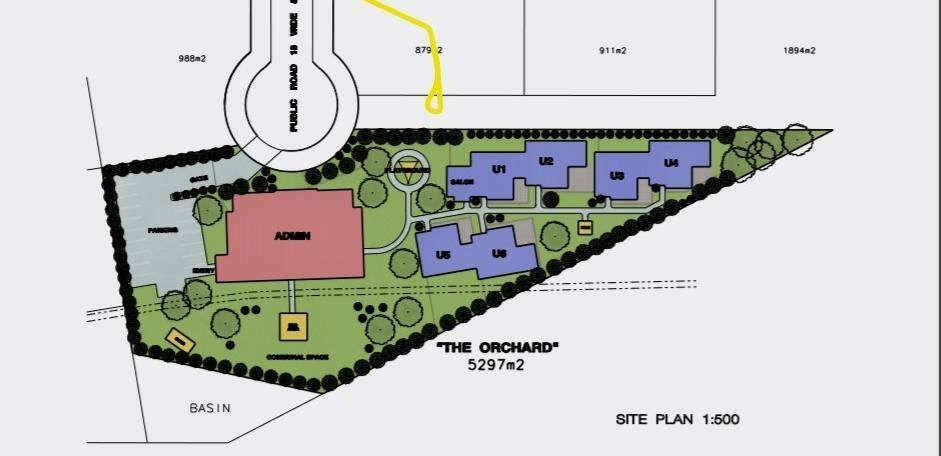 PLAN: The Orchard crisis centre with access off George Weily Place.
