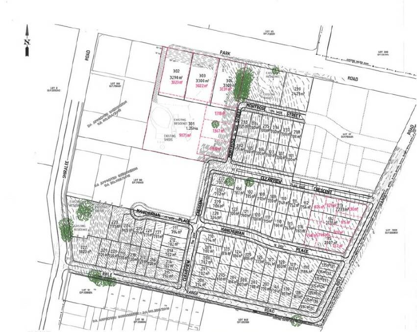 HOUSING: A proposed layout of streets and houses in the Clearview Estate.