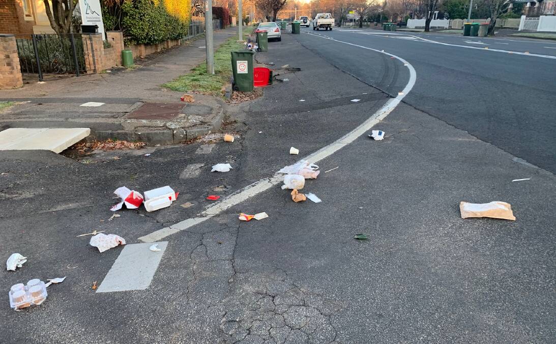 MORE RUBBISH: Corner of Summer and Sampson streets. Photo: TRACEY PRISK