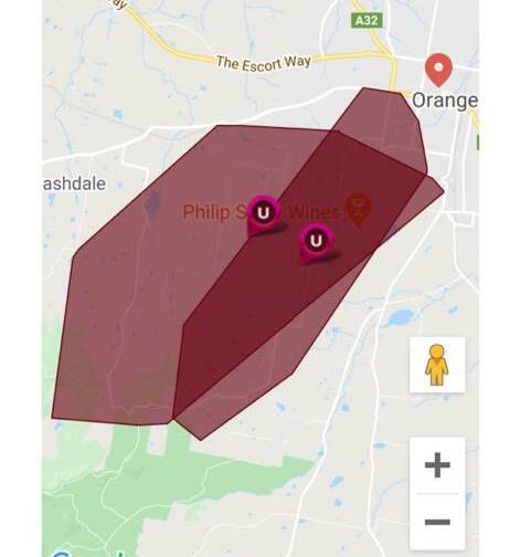 POWER CUTS: An Essential Energy map shows the extent of the outages.