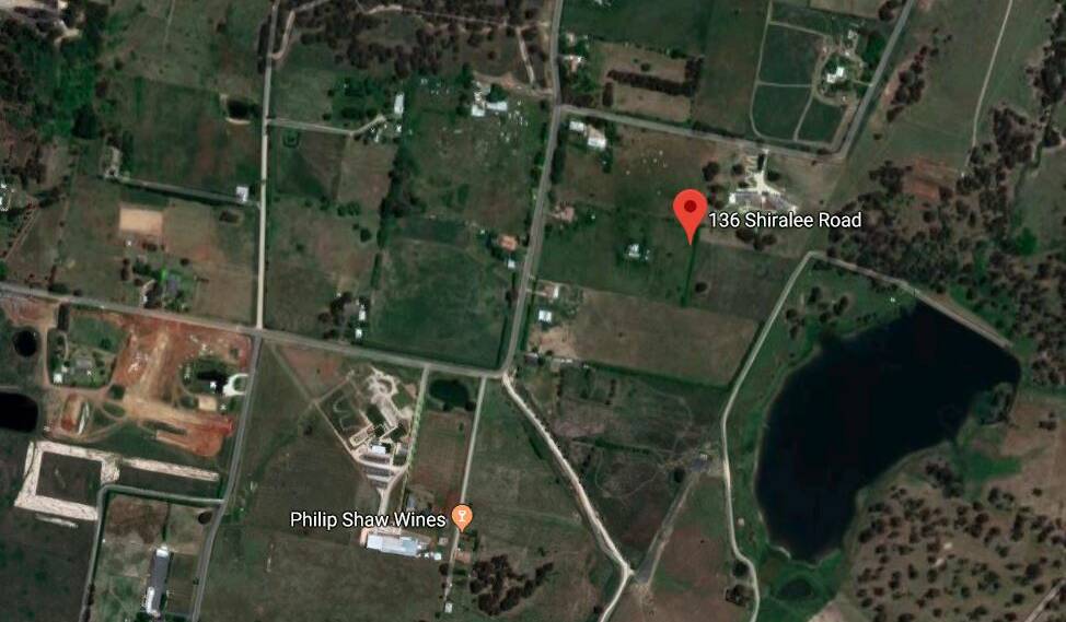 DEVELOPMENT: 103 houses are planned for three properties at 124, 136 and 148 Shiralee Road (red indicator plus land above and below it). Photo: Google