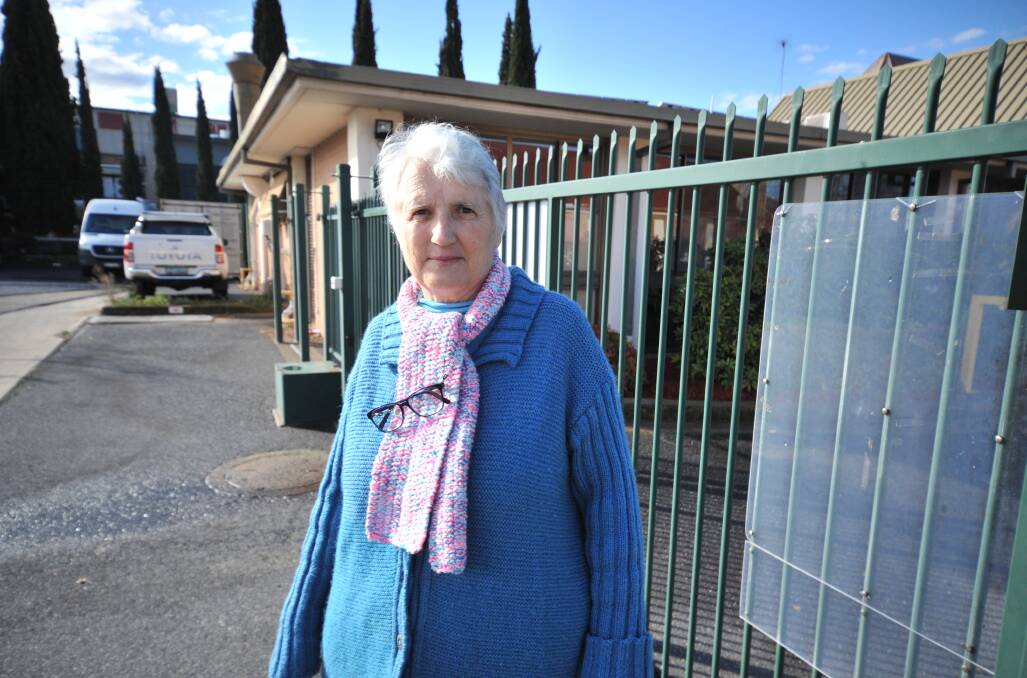 HOUSING CRISIS: Bev Rankin at the church secure car park where welfare groups are asking to provide emergency accommodation. Photo: JUDE KEOGH