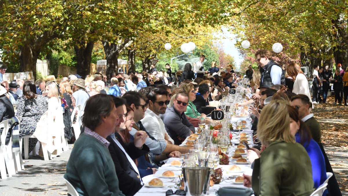 BIG EVENTS: This year's inaugural Sampson Street Long Lunch was a highlight of FOOD Week, a key tourism event in Orange. Photo: JUDE KEOGH