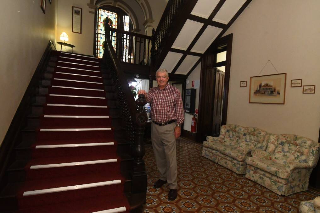 HISTORIC HOUSE: Foundation chairman John Cook at the Duntryleague mansion. Photo: JUDE KEOGH