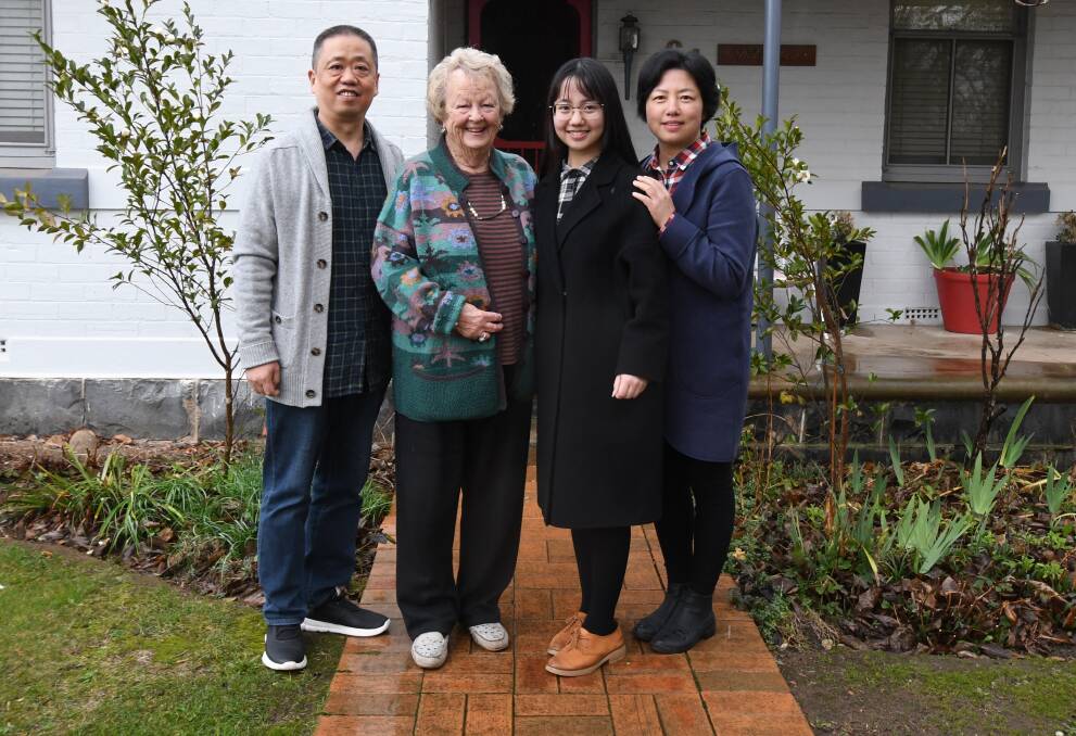 REUNITED: Li Shu, Helen Priest, Li Kaiyu and Liu Hao Wei in Orange on Monday. Photo: CARLA FREEDMAN 0708cfli1