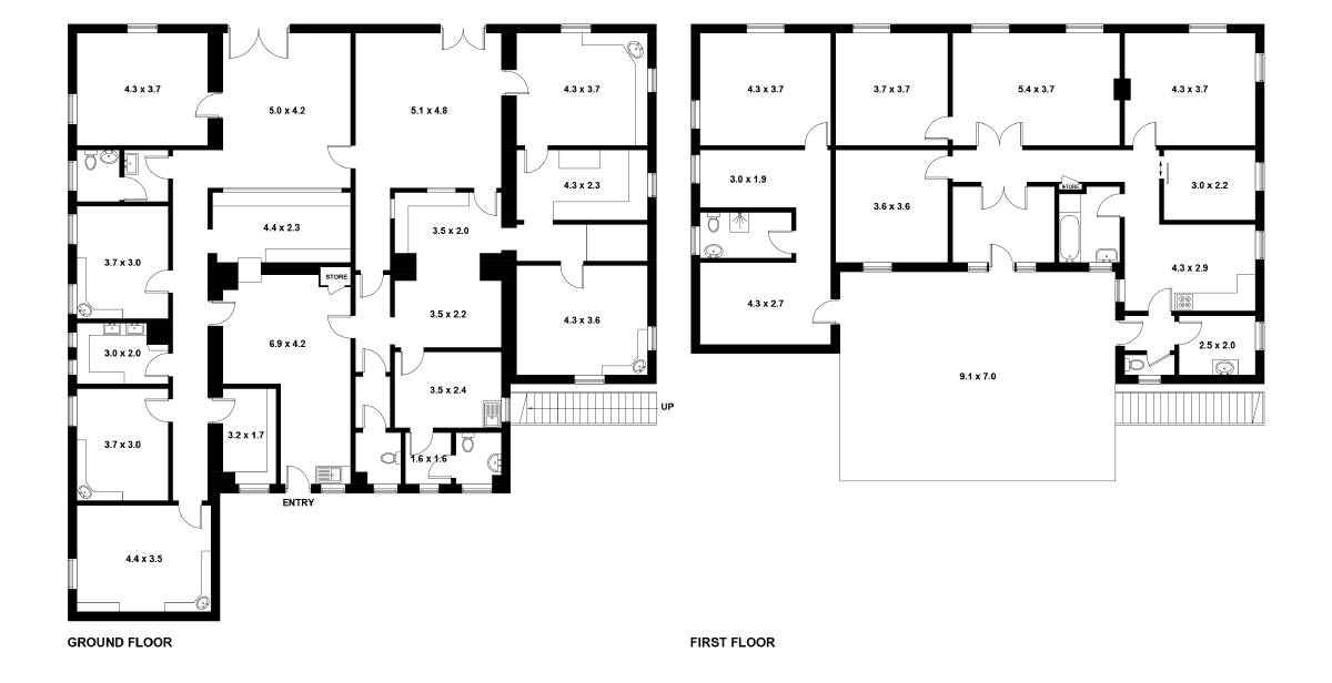 INSIDE: A floor plan of the many offices inside the old building. Photo: Supplied
