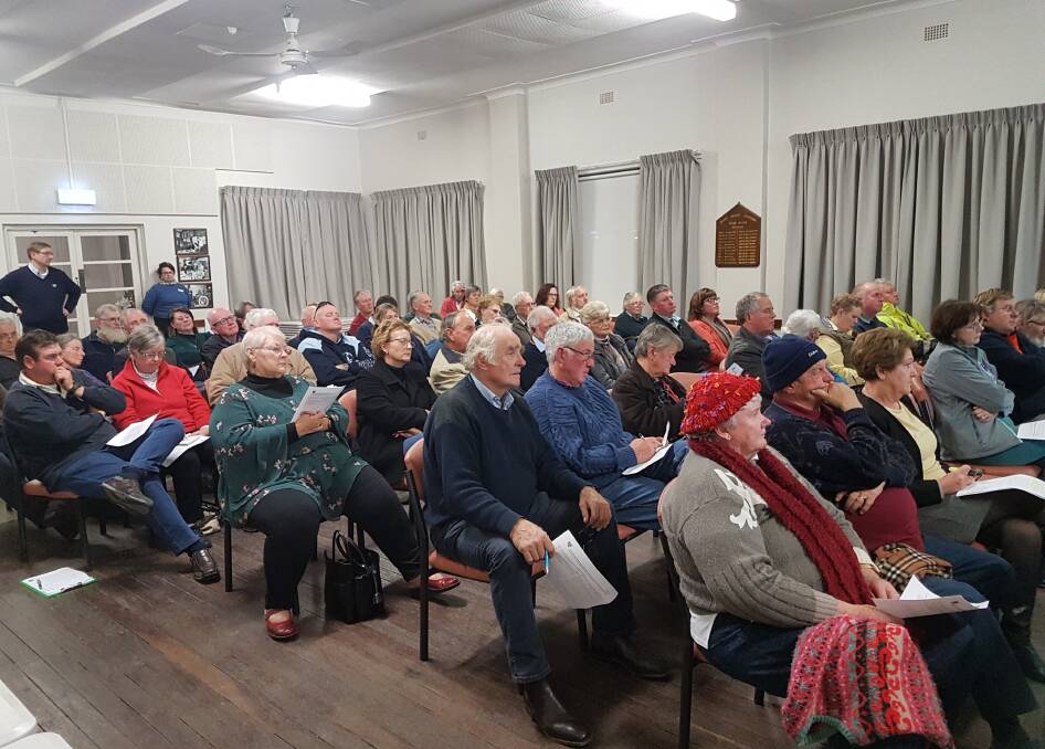AID: About 60 people attended Tuesday's meeting. Photo: Supplied