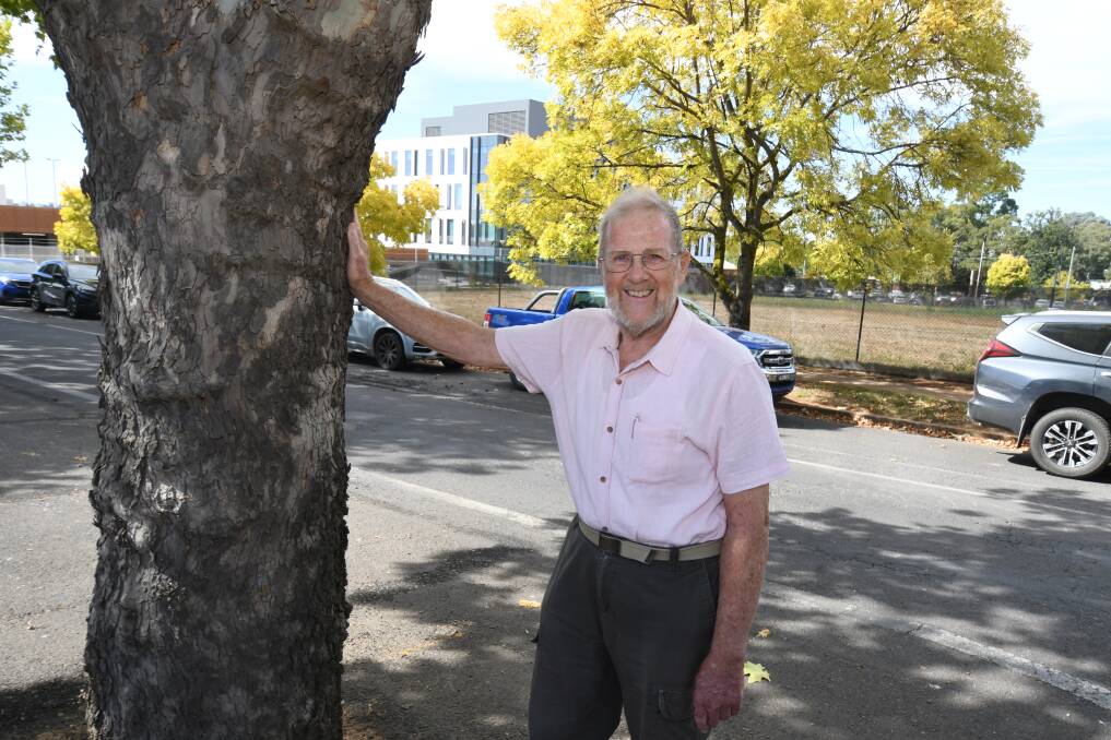 SAVE THE TREES: Euan Greer says retaining the Dalton Street trees should be mandatory as part of the development of the former hospital site. Photo: JUDE KEOGH