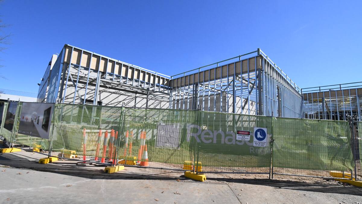 UNDERWAY: Work continues at the art gallery extension at Northcourt next to the planned Conservatorium/planetarium site. Photo: JUDE KEOGH