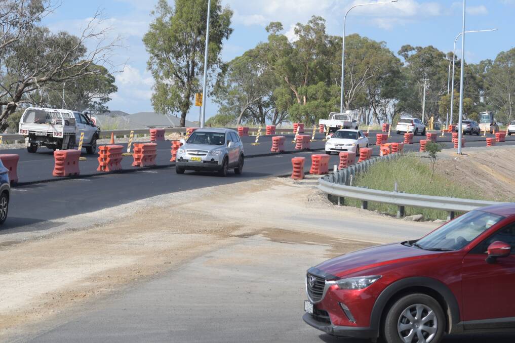UNDERWAY: Construction of a roundabout on the NDR is nearly finished. Photo: JUDE KEOGH