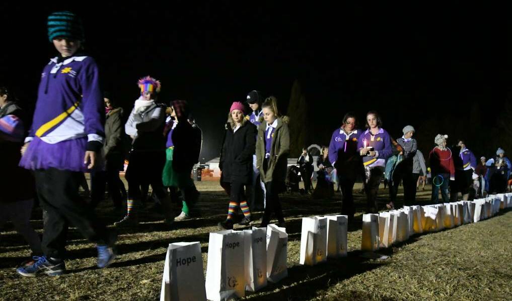 MOVING: The Saturday night candlelight ceremony at Relay for Life 2018.