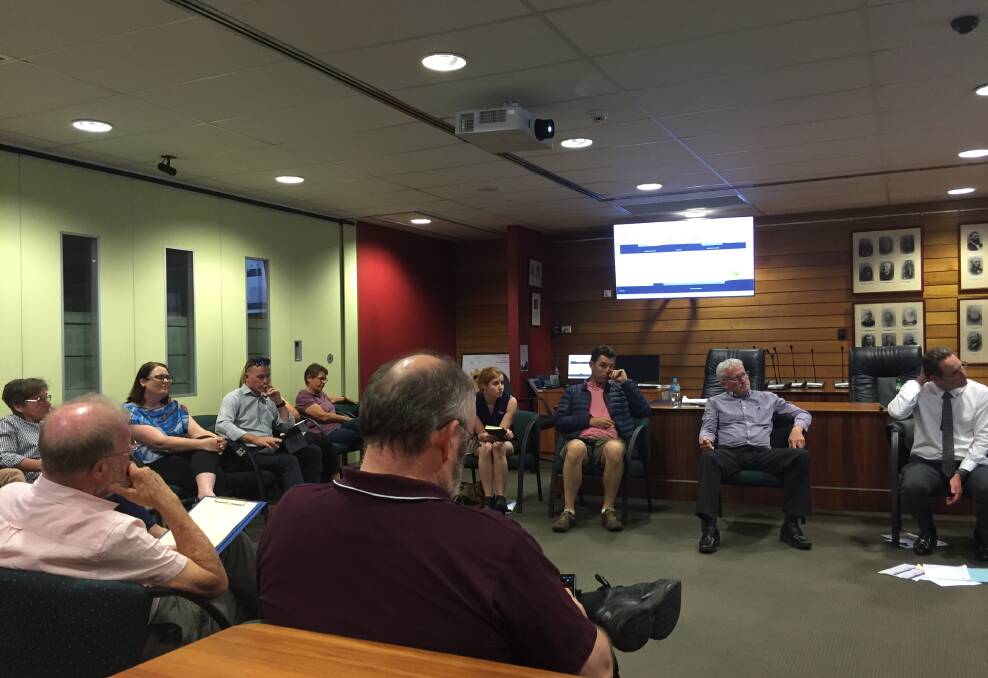 MEETING: Attendees and council officials at Monday night's public forum.