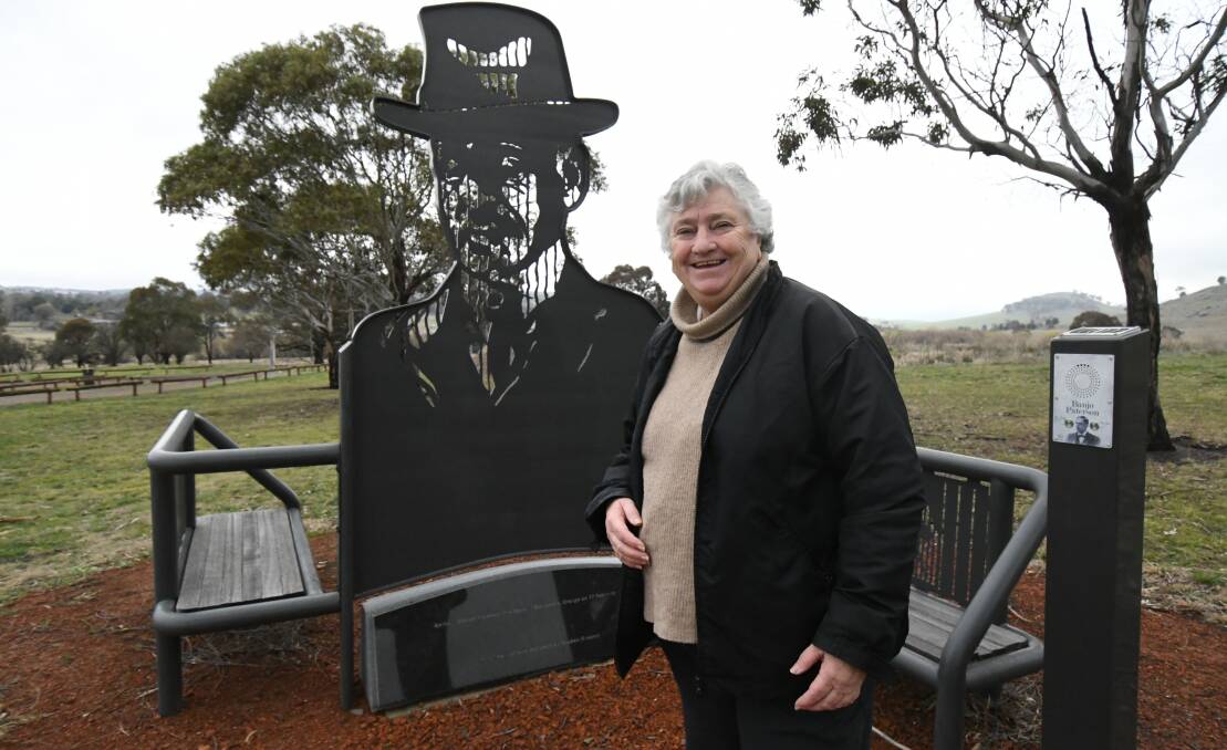 FOR BANJO: Historian Elizabeth Griffin at Banjo Paterson Memorial Park on Ophir Road where she hopes a tourist attraction will be created. Photo: JUDE KEOGH 0907jkbanjo3