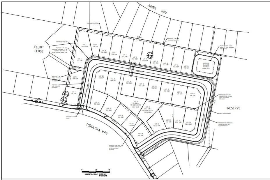 PLAN: The proposed subdivision.