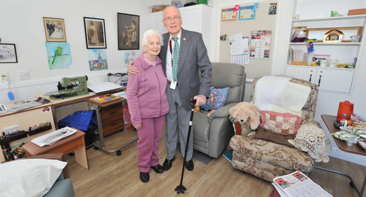 HOME SWEET HOME: Jim and Valda Heron have one of the four shared rooms for couples at the new Wontama aged care home. Photo: JUDE KEOGH 0622jkwontama11