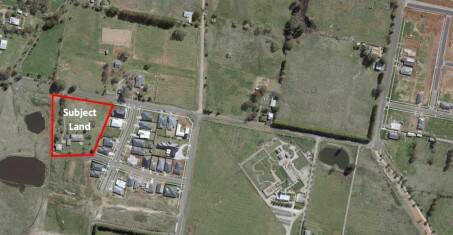 LOCATION: The subject land for the property in red is near the Philip Shaw winery at right as shown in the DA.