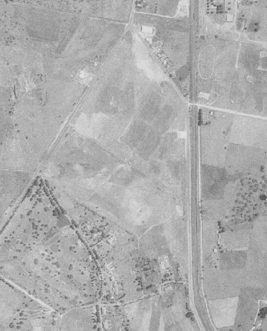 VACANT: A government aerial shot of how the site looked in 1972 before the golf course was built.