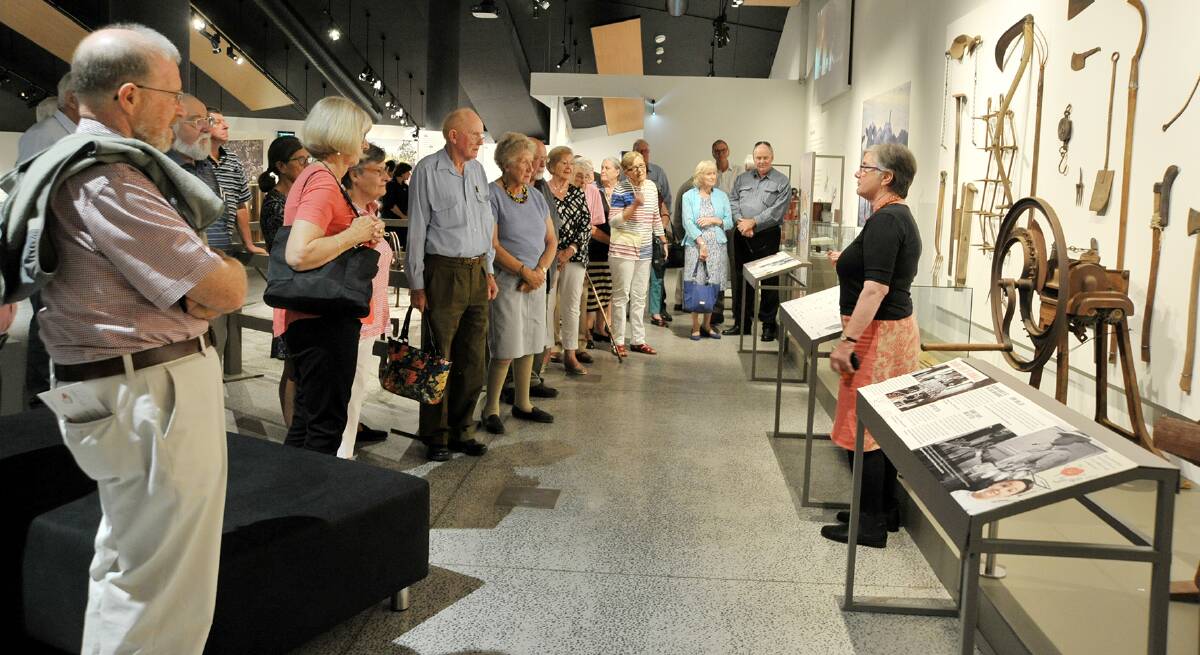 CULTURE: The Paddock to Plate exhibition has attracted crowds since its opening with consultative curator Sandra McEwen last month. Photo: JUDE KEOGH 