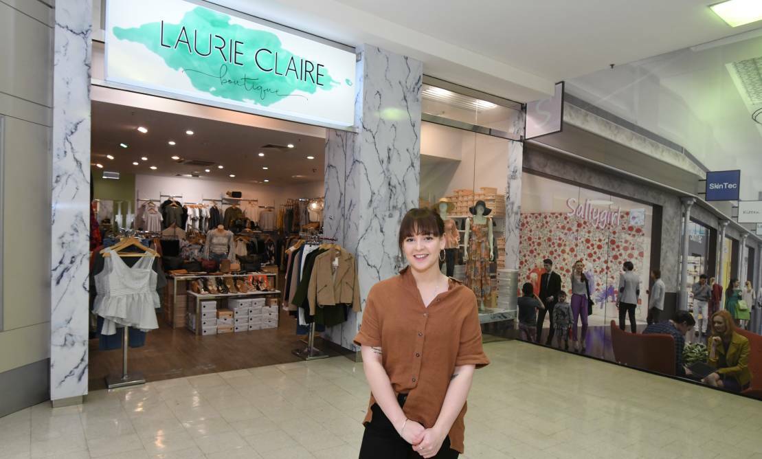  NEW PREMISES: Store manage Sarah Williams outside the Laurie Claire shop in Orange into which Natural Fit Footwear will be moving. Photo: JUDE KEOGH