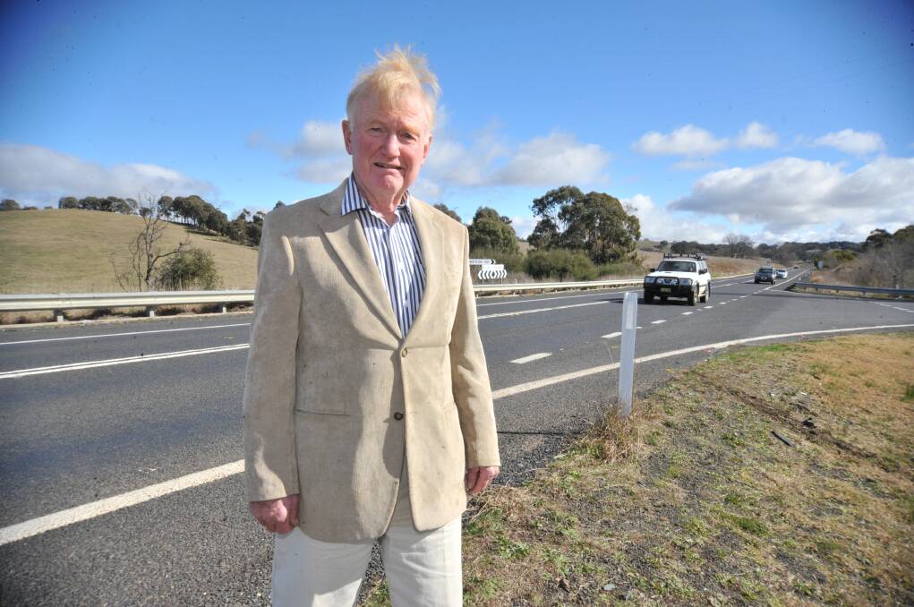 IT'S DANGEROUS: Resident Geoffrey Mutton says he has been complaining about the intersection for several years following many accidents and near-misses. Photo: JUDE KEOGH