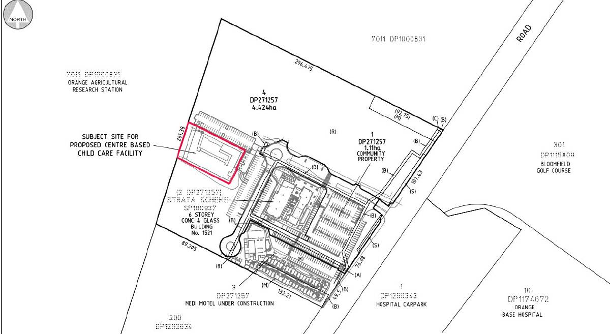 NEW HOME: The site of the child care centre is marked in red.