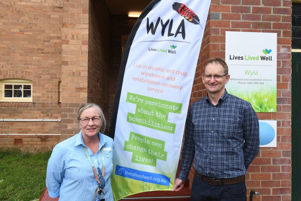 ANNIVERSARY: Wyla manager Pnina Smith with Lives Lived Well CEO Mitchell Giles outside the Wyla building. Photo: CARLA FREEDMAN