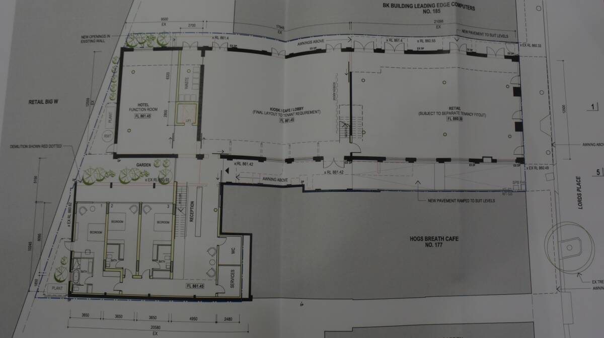 DESIGN: The plan for the ground floor of the complex included with the DA.