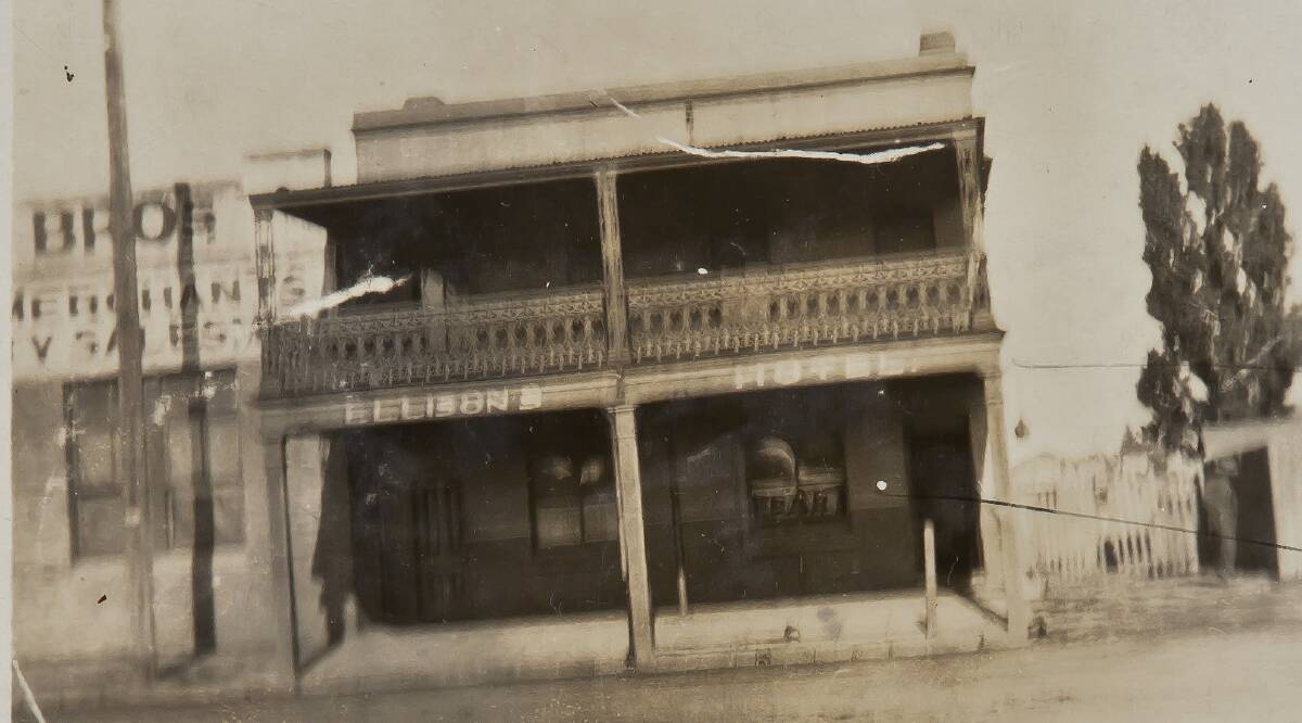 WATERING HOLE: A grainy photo of the Station House Hotel in 1925 taken for Tooth's records. Photo: ANU/Noel Butlin Archives Centre