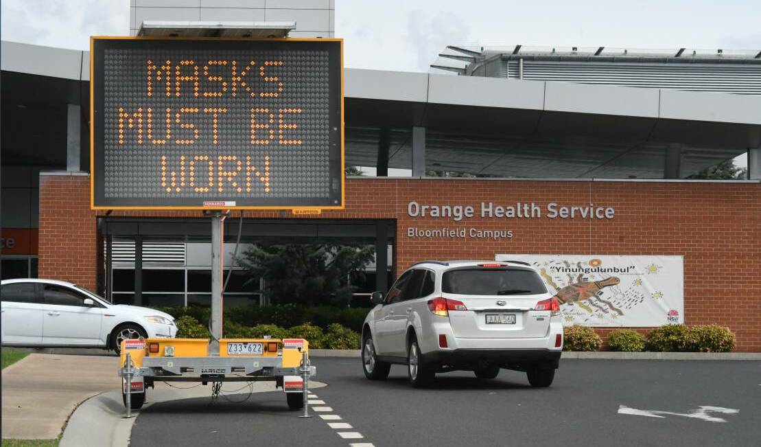 KEEPING SAFE: Weekend tests are being conducted at the Orange Hospital. Photo: JUDE KEOGH