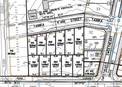 PLANS: Details of the 12-lot subdivision planned for south of Orange as contained in the DA.