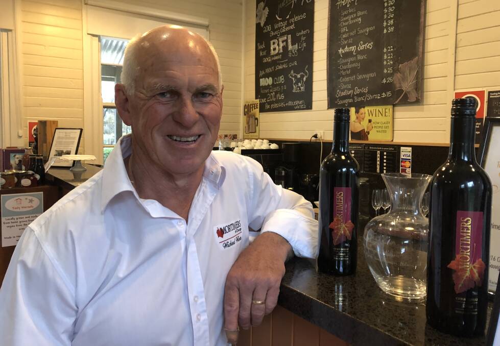 UP FOR A CHALLENGE: Mortimer's Wines owner Peter Mortimer with the wine awarded best shiraz in NSW at the Great Australian Shiraz Challenge. Photo: Supplied