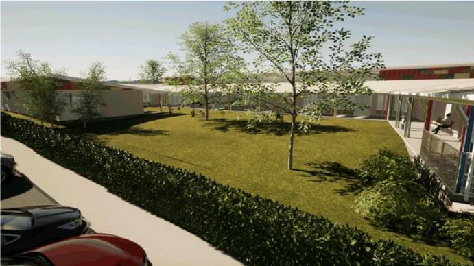 VIEW: The outdoor play area planned for the centre as shown in the DA.