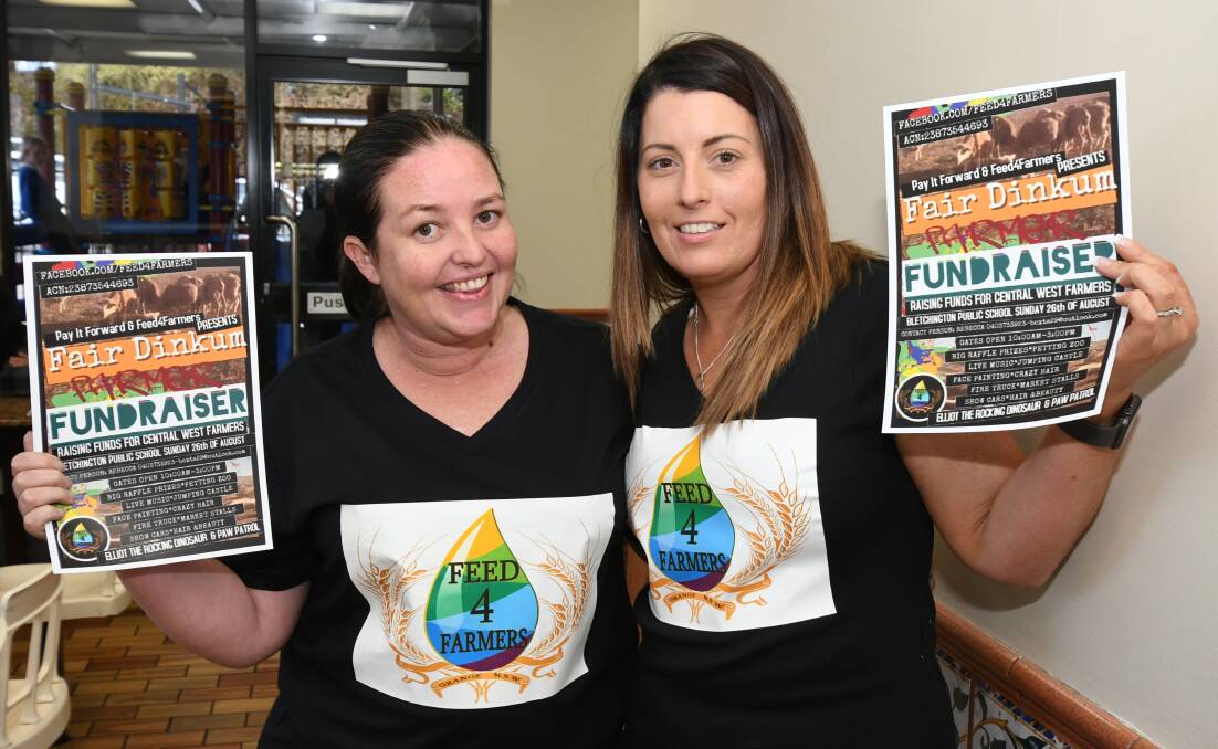MAIN EVENT: Feed4Farmers members Natalie Palazzi and Rebecca Childs are hoping for a big response to the drought fundraiser at Bletchington Public School on Sunday August 26. Photo: JUDE KEOGH 0815jkfeed4farm2