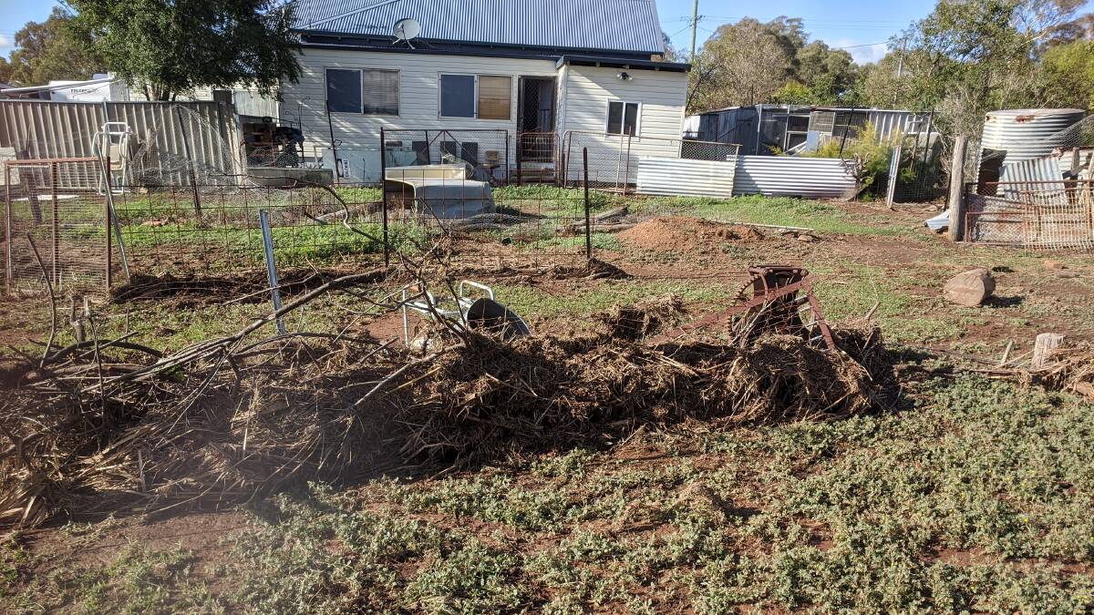 MORNING AFTER: Mud and mess left around the Cudal property. Photo: Supplied