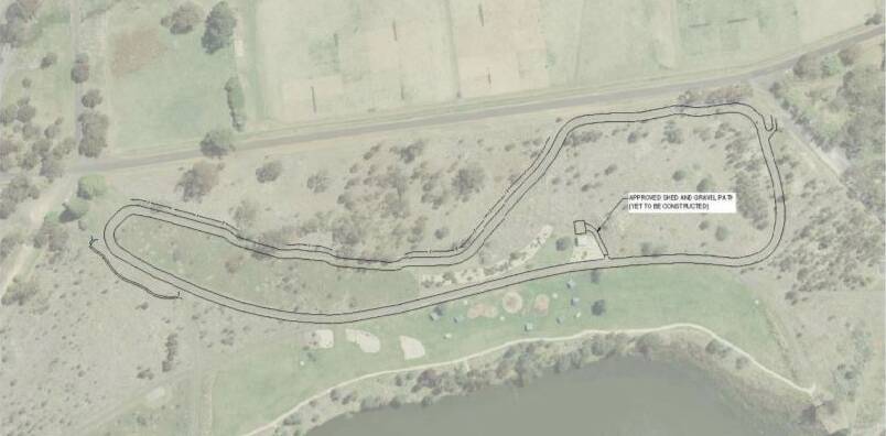 COURSE: The planned track at Gosling Creek Reserve.