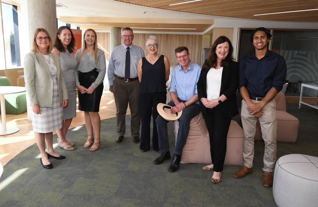 TEAM: Jenny Roberts, Megan Smith, Georgia Goodhew, Mark Coulton, Professor Ruth Stewart, Andrew Gee, Lesley Forster and Jaydh Gounden. Photo: JUDE KEOGH