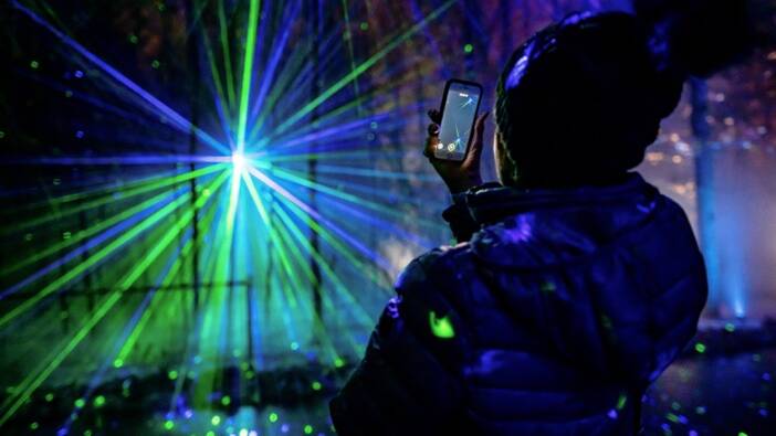 LIGHT SHOW: Lasers are set to light up Wade Park on Thursday night. Photo: Supplied