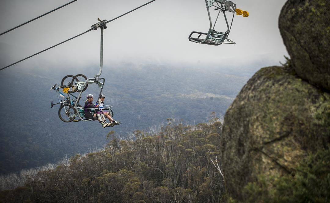 LOFTY GOALS: A chairlift that can carry mountain bikes like the one at Thredbo has been proposed. Photo: nine.com.au