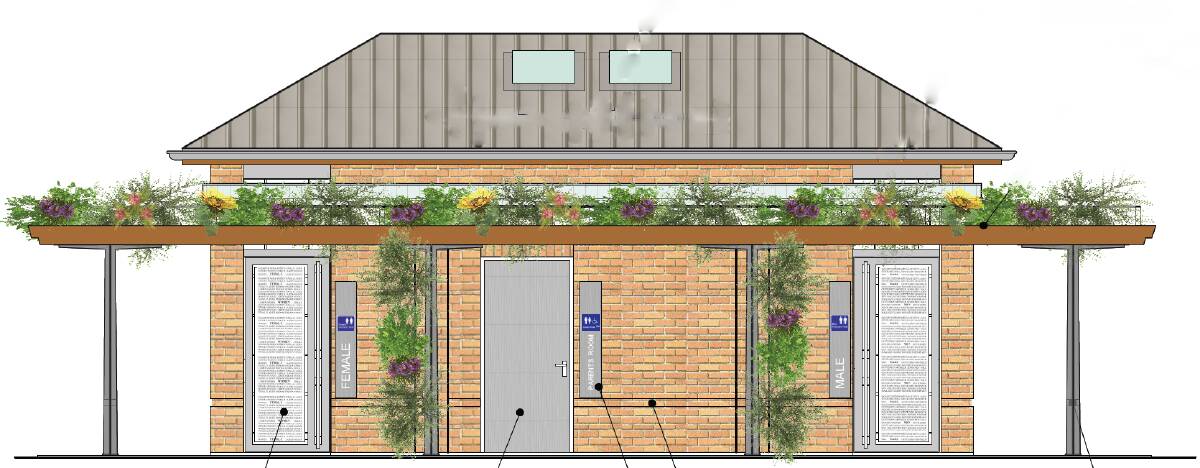 PLAN: Orange City Council's revised design of how the toilet block in Robertson Park will look when it is open sometime next year. Photo: Supplied