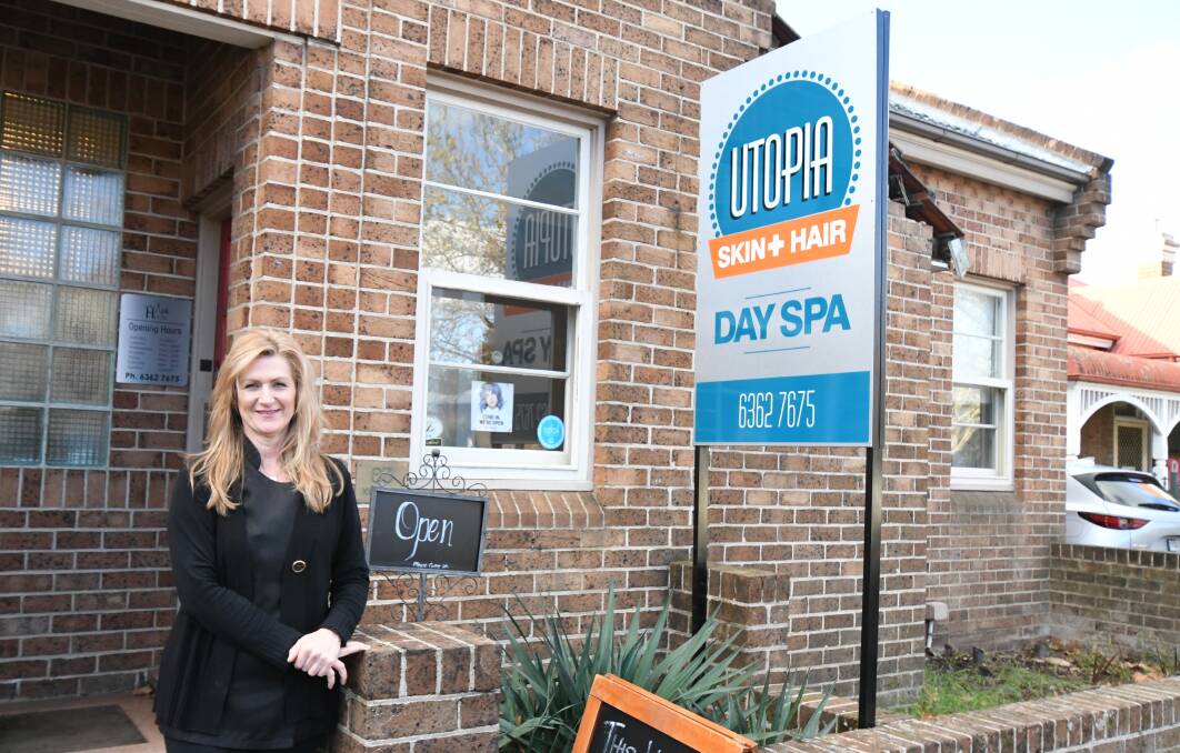 ALL-IN-ONE: Utopia Skin and Hair Day Spa owner Corina Kenny at her Kite Street salon. Photo: JUDE KEOGH 0628jkutopia2
