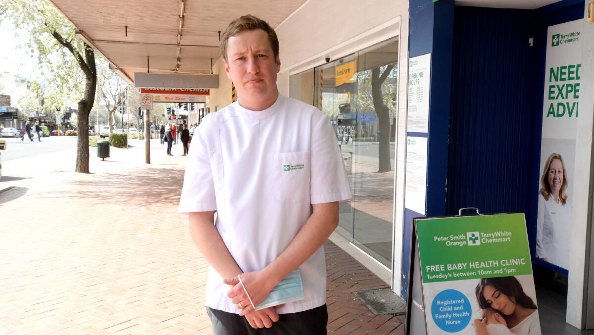 RETAIL IMPACT: Summer Street pharmacist Tim Gray is among business people opposing a supermarket at Bloomfield. Photo: JUDE KEOGH