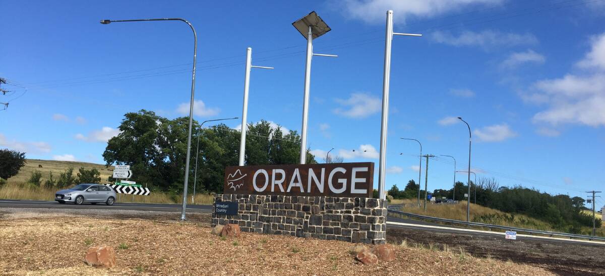 REPAIRS NEEDED: The new welcome sign at the intersection of the Mitchell Highway and the Northern Distributor Road.