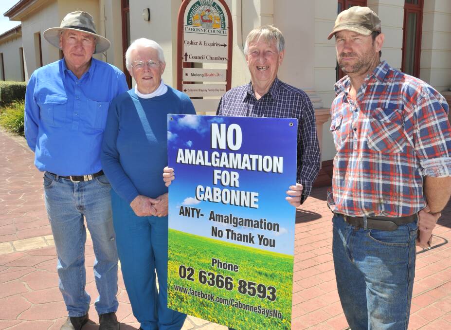 UNFINISHED BUSINESS: ANTY members Scott Sullivan, Marj Bollinger, Derek Johnson and Jock Haynes are concerned by a boundary change push. Photo: JUDE KEOGH