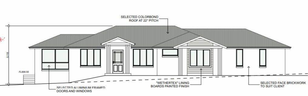 PROPOSED: The design of one of the houses planned for the site.