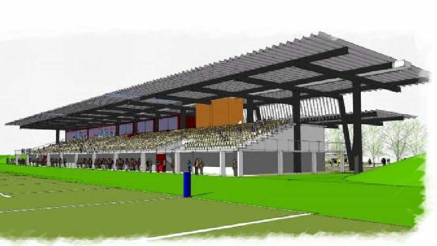MODERN: A main field grandstand will be part of the facilities at the complex.