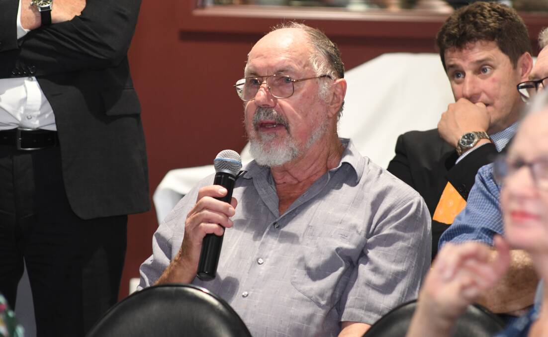 CONCERNED: Peter Toedter questions council staff over council's water arrangement with the Cadia mine. Photo: JUDE KEOGH