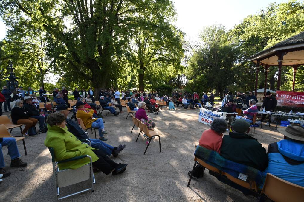 AUSTRALIA ALL OVER: The crowd in Cook Park On Sunday. Photo: CARLA FREEDMAN